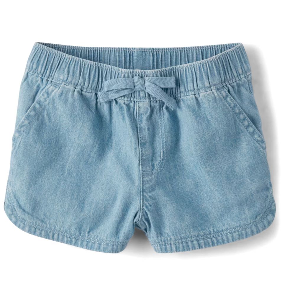 Children's Place Girls Chambray Pull On Shorts